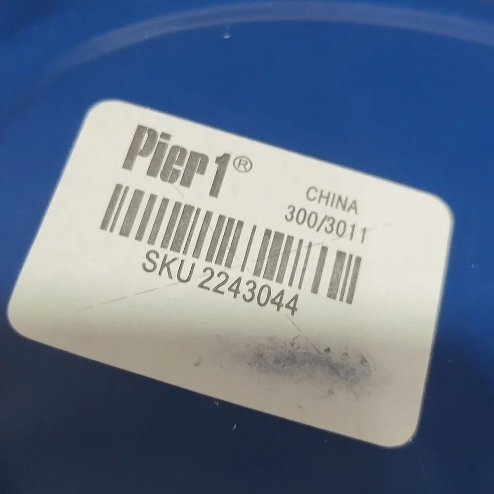 Pier 1 Scalloped Shell Shaped Blue Salad Plates Set of 5